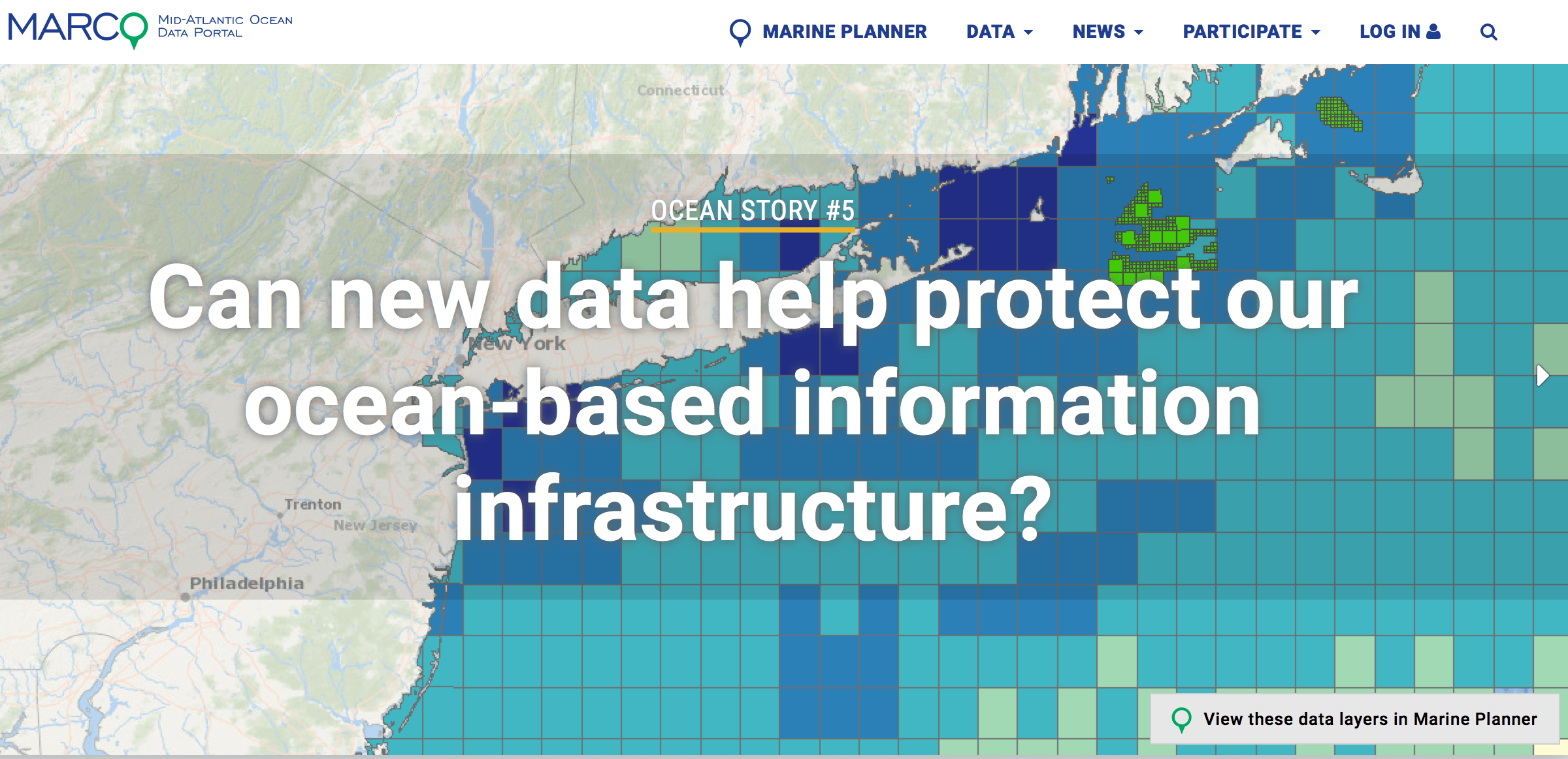 Mid-Atlantic Ocean Data Portal Redesign Links Users via Stories, Data, Mapping